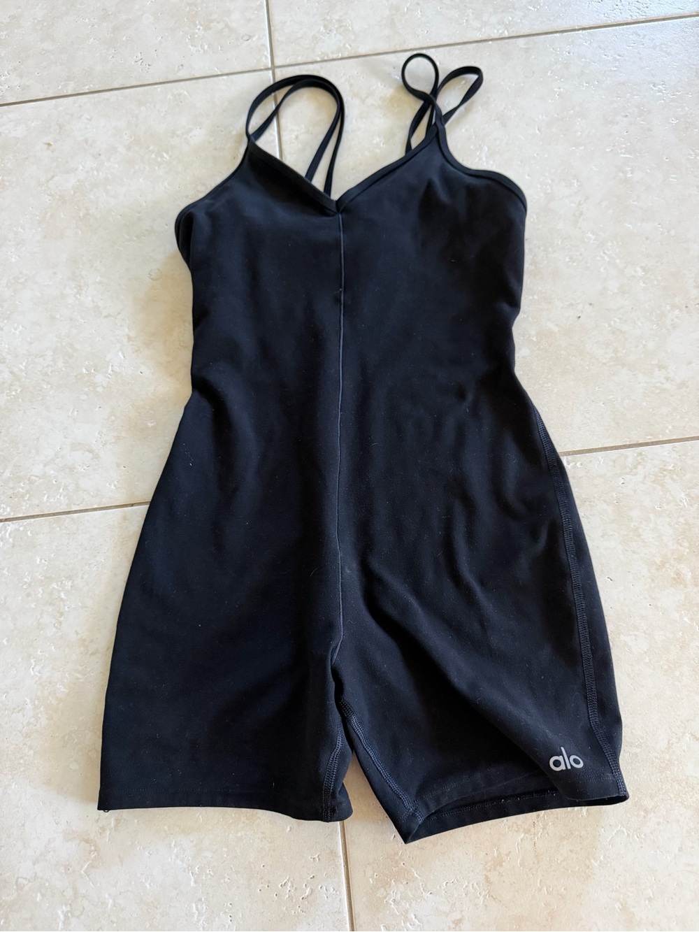 ALO Yoga Kids Black One-Piece Active Romper